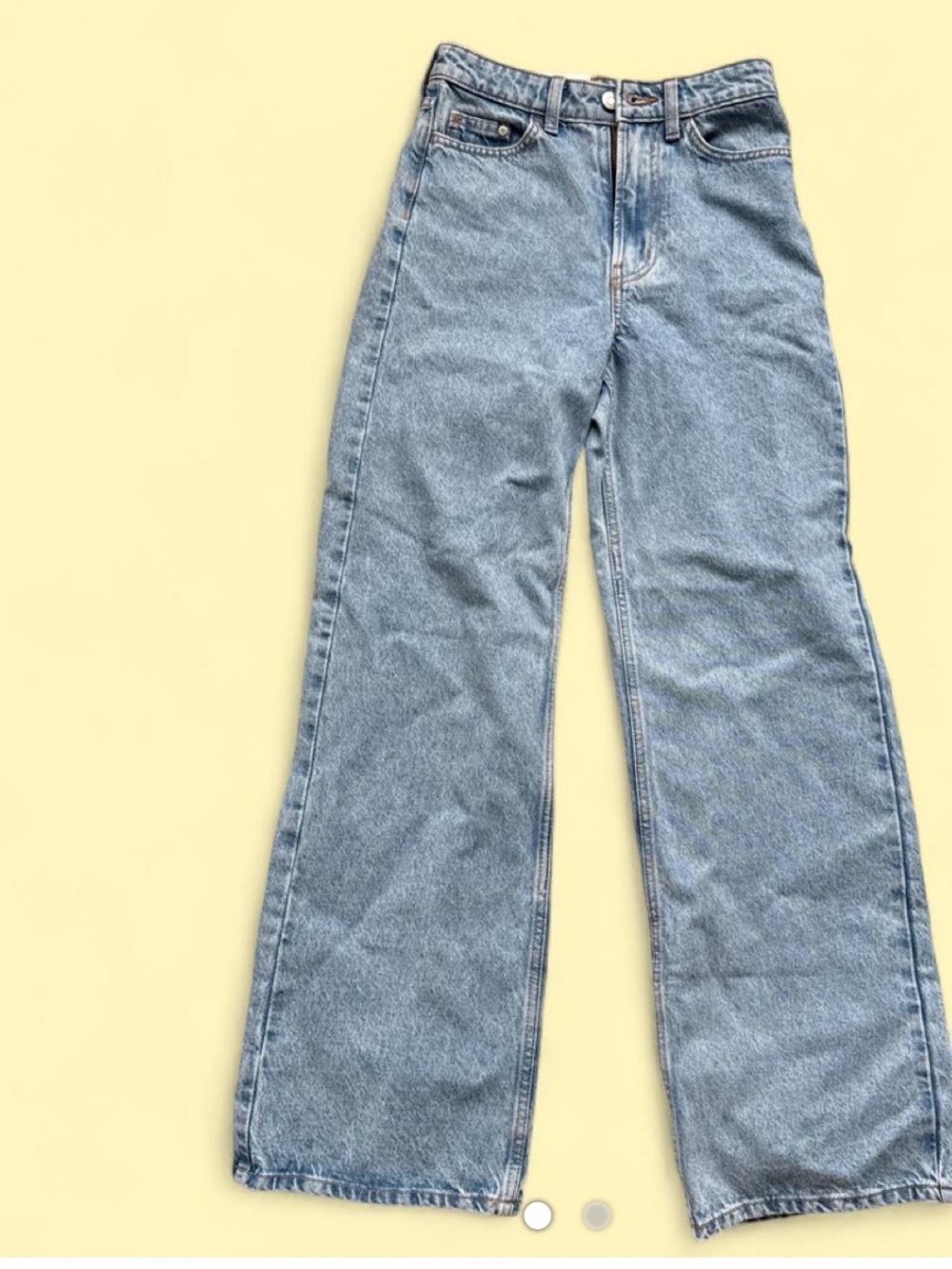 H&M Light Blue Wide-Leg High-Rise Jeans